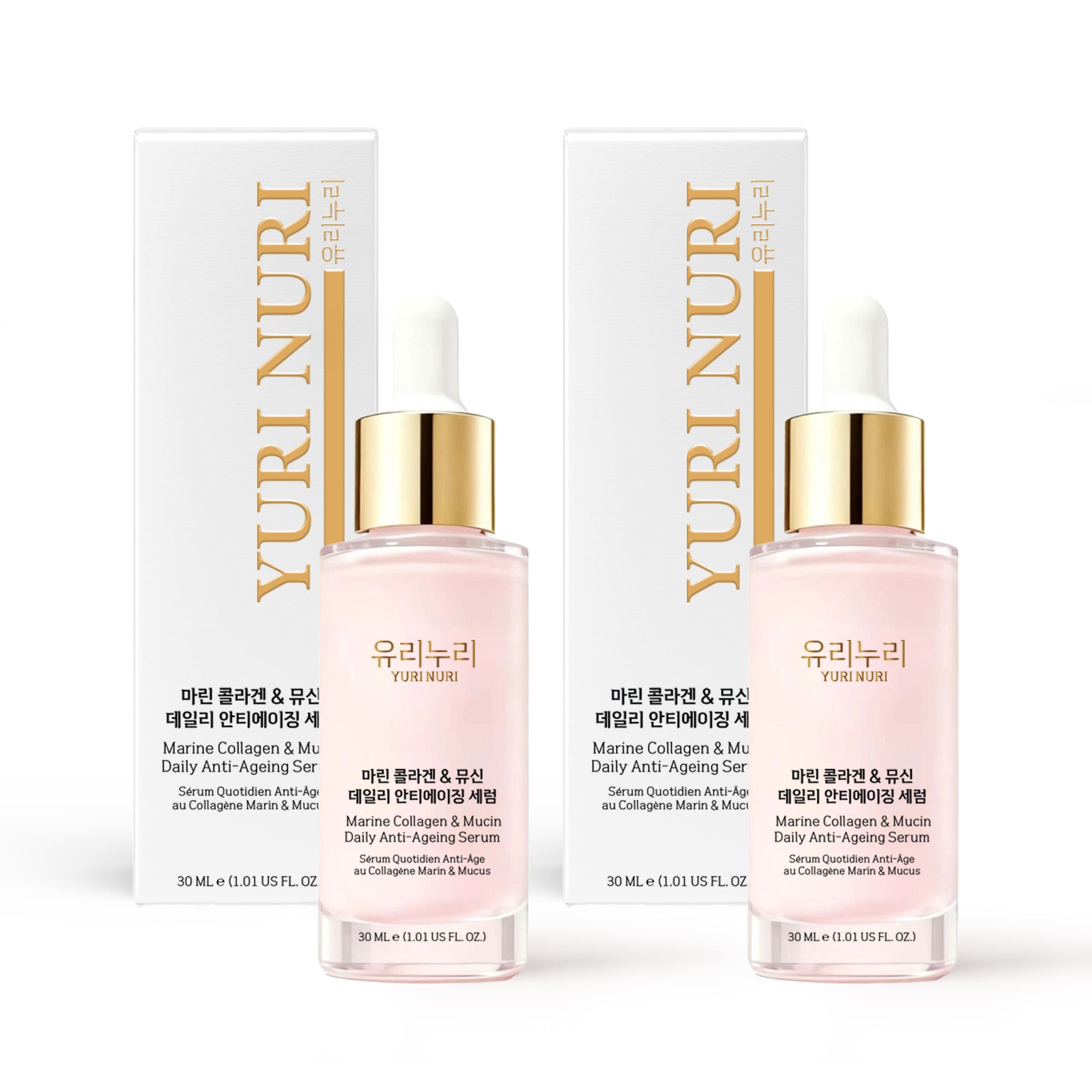 Yuri Nuri 유리누리 Mucin Glow Essence 30ml Duo Set